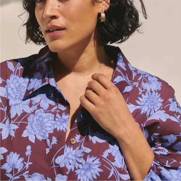 NWT! Anthropologie The Bettina Tiered Shirt Dress by Maeve - Size SMALL PETITE🍍 - Picture 6 of 10